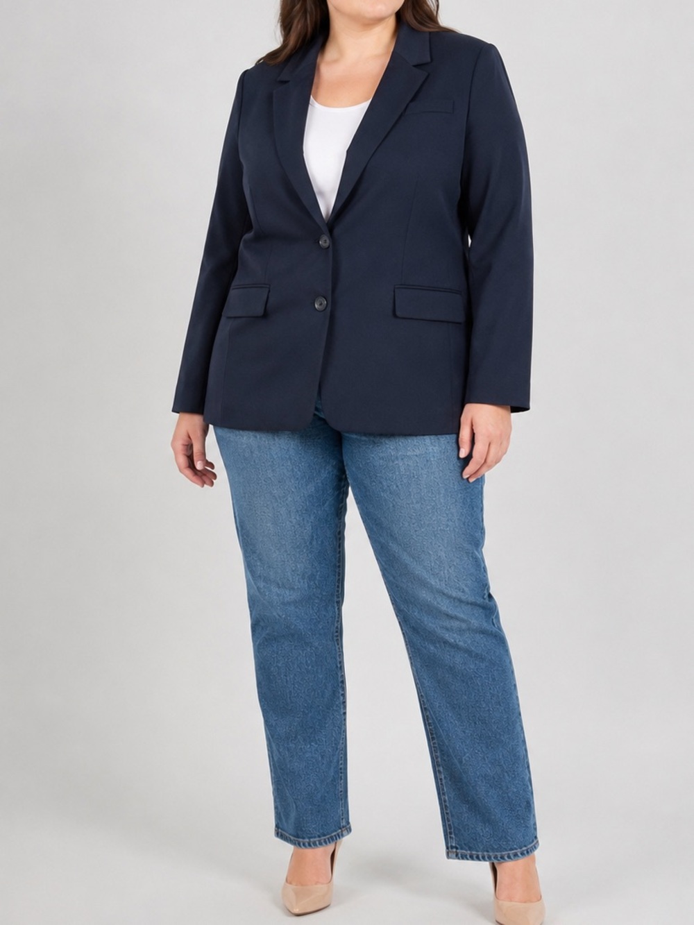 Boden Navy Blue Business Casual Career Office Chic Tailored Blazer Jacket - Picture 9 of 9